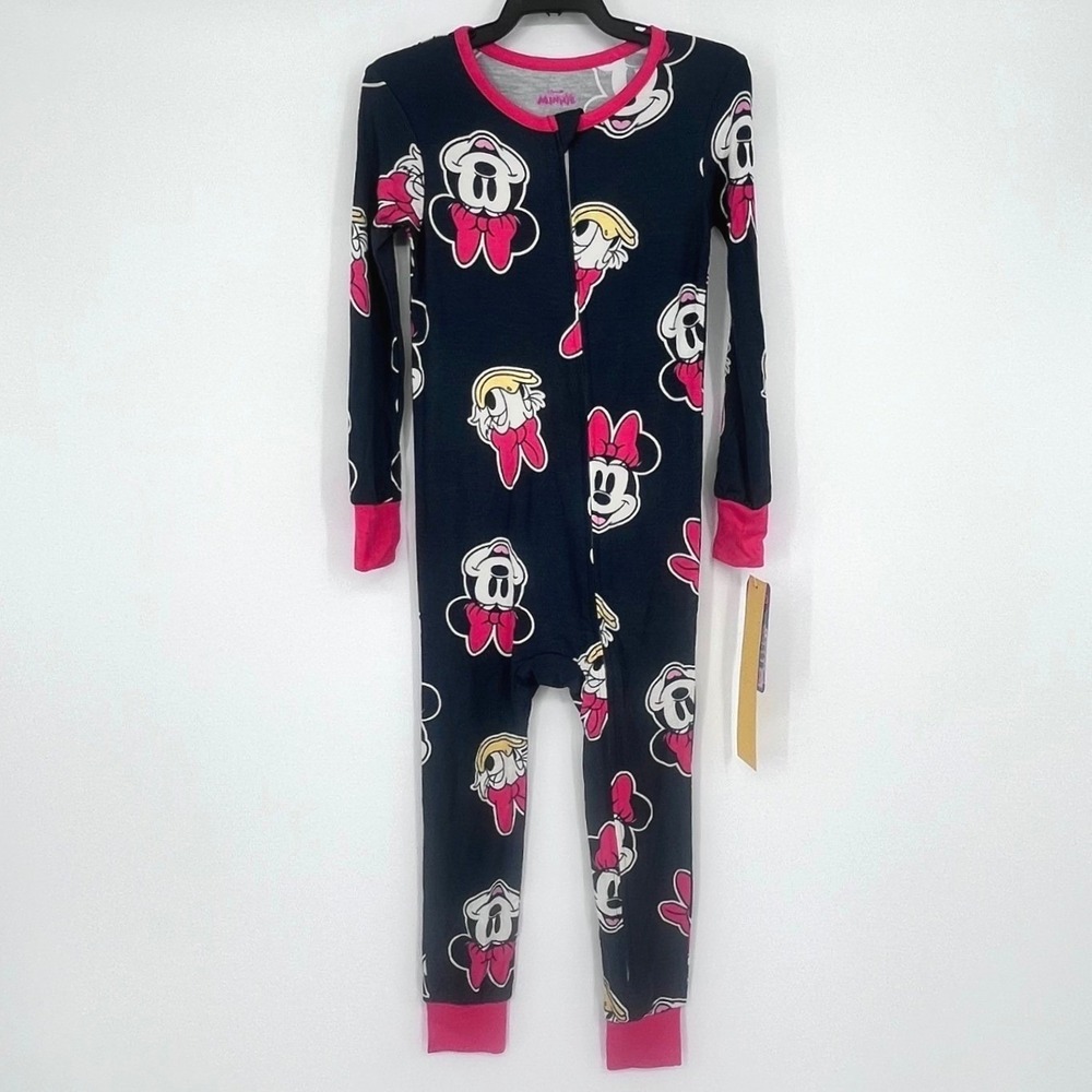 Disney Minnie Mouse Daisy Duck Toddler Girls Pajamas Sleepwear 4T Navy Pink NEW